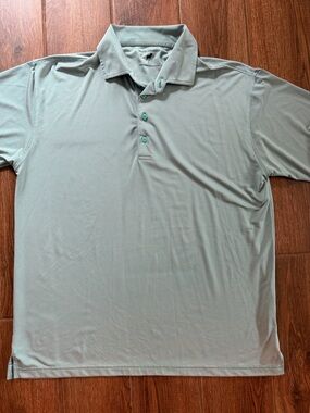 Horn legend performance polo shirt (green stripe) / men’s large